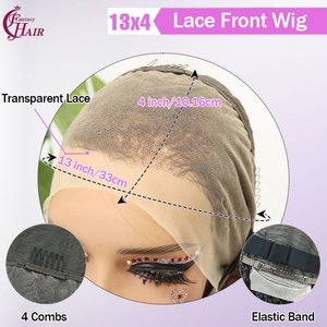 Pelucas FH 13x4 sin pegamento, rizadas birmanas, cabello humano vietnamita # T4-30-4 Lace Frontal, Cabello Rizado Birmano, Proveedor - Product Image 2