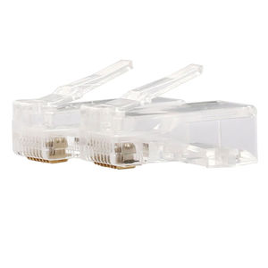 OEM, diferentes <span class=keywords><strong>colores</strong></span>, Placa dorada, conector UTP Cat6A Cat6 Cat5e <span class=keywords><strong>RJ45</strong></span>, tapón de 3 puntas, 100 piezas, frasco - Product Image 2