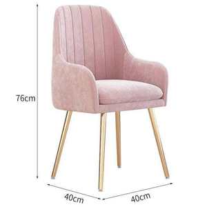 Chaise de maquillage, chaise de bureau, chaise de salle à manger de luxe, chaise à dossier décontracté, tabouret de coiffeuse pour femme, chaise pour manucure - Product Image 4