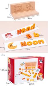 <span class=keywords><strong>Gioco</strong></span> <span class=keywords><strong>di</strong></span> Parole in Legno con 78 <span class=keywords><strong>Lettere</strong></span> Inglesi, Giocattolo Educativo per Asilo, Puzzle <span class=keywords><strong>di</strong></span> Apprendimento Cognitivo - Product Image 3