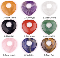 LEOSHOP 2025 Pendentif Cœur en Pierre Précieuse Style Vintage, Design Personnalisé, Nouveau Modèle pour Cadeau de Saint-Valentin Tendance à Faire Soi-Même