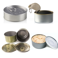 Boîte de conserve en fer blanc avec anneau de traction métallique de 185g, vide, pour thon, 842 #