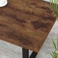 Amérique du Nord 1.2m Chêne Brun Rustique Salon Table Basse Convertible Lumière Luxe Moderne Angle Droit Usine Source