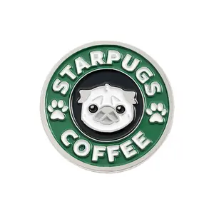 custom soft enamel coffee cup lapel pins badge