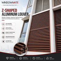 Grille verticale moderne en alliage d'aluminium personnalisée avec persiennes en Z, moustiquaire pour système de ventilation HVAC, écologique, garantie 5 ans