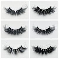 Faux cils bouclés en bande complète D, personnalisables, synthétiques, réutilisables, effet russe, vente en gros