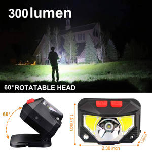 Lampe frontale <span class=keywords><strong>LED</strong></span> au lithium-ion super lumineuse, étanche IP55, détecteur de mouvement, rechargeable par USB-C, <span class=keywords><strong>bandeau</strong></span> réglable, portée de 50 à 99 m, camping - Product Image 6