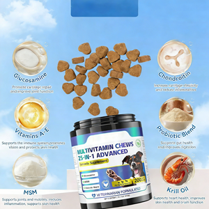 Suplemento Vitamínico 25 en 1 para Perros y Gatos OEM/ODM con MSM en Tabletas Masticables Blandas para el Soporte de Cadera y Articulaciones, Absorción Rápida e Inmunidad - Product Image 4
