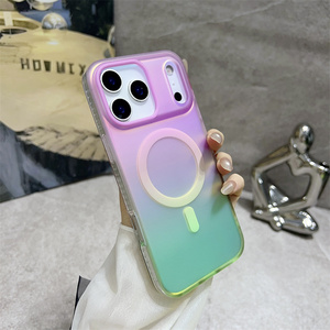 New <b>Rainbow</b> Laser IMD Magnetic Mobile Phone case for iPhone 17 16 15 Pro Max colorful bling Strong bumper Shockproof back Cover - Product Image 5