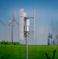 Aerogenerador de Eje Vertical de 2kw, Aerogenerador Doméstico para Sistema de Energía Híbrida Eólica Solar Fuera de la Red