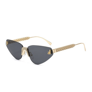 Gafas de Sol Cat Eye Sin Montura con Lentes Degradados UV400, Protección Solar para Mujer, Moda 2024 - Product Image 4