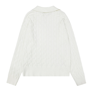 <span class=keywords><strong>Maglione</strong></span> a maniche lunghe da <span class=keywords><strong>donna</strong></span> di nuovo Design alla moda con cavo <span class=keywords><strong>Polo</strong></span> in Cashmere personalizzato <span class=keywords><strong>maglione</strong></span> lavorato a maglia - Product Image 4