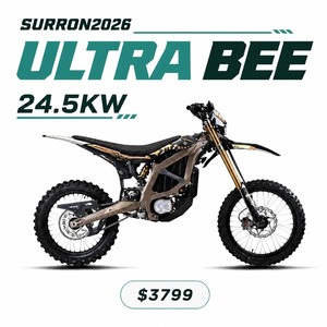 Moto tout-terrain électrique Surron Ultra Bee 24,5 kW, 74 V, 60 Ah, couple de 520 N.m, autonomie de 115 km, commande du moteur FOC, cadre en alliage d'aluminium, noir - Product Image 1