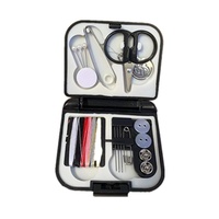 Kit de couture portable pliable moderne Looen en gros, boîte carrée en plastique avec sac, outils de réparation pour bricolage à domicile