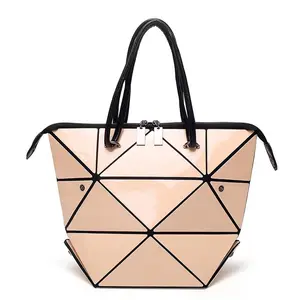 luxury Ladies Foldable Designer Vintage Big Size Handbags 2024 Geometric Diamond shoulder Tote Bag for women