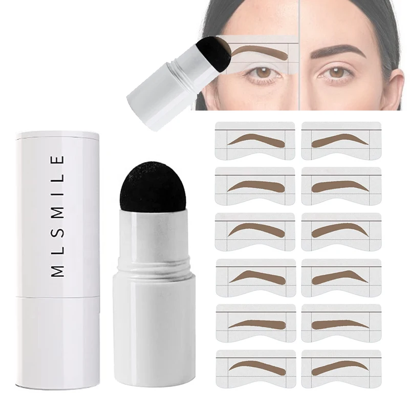 Фирменный трафарет для бровей, набор для формирования бровей, низкий минимальный заказ, водонепроницаемый, идеальный, черный, коричневый, серый цвета, одноэтапный Набор для бровей