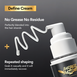 BARBERBATTLE Factory GMPC CPNP Look naturel Tenue forte Facile à utiliser et à nettoyer Crème de coiffure Définir la crème de contrôle Argile - Product Image 6