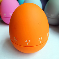 Minuteries de cuisine ovales mignonnes et simples pour œufs, minuterie de cuisson, horloge mécanique numérique pour cuisine en gel de silice