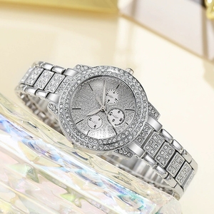 <span class=keywords><strong>Montre</strong></span> à quartz pour <span class=keywords><strong>femme</strong></span>, ensemble de bijoux de <span class=keywords><strong>luxe</strong></span> en <span class=keywords><strong>or</strong></span> avec bague, collier, boucles d'oreilles et strass, <span class=keywords><strong>montre</strong></span>-bracelet tendance pour <span class=keywords><strong>femme</strong></span>, montres décontractées pour dames - Product Image 5