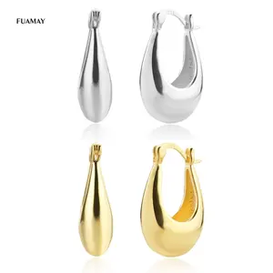 FUAMAY Online Großhandel Lieferant Chunky Woman Big Thick Runde Oval Creolen