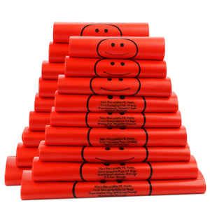 Bolsas de Pizza Reciclables de Plástico PE BAGLEADER, 50 Unidades, con Asa Tipo Chaleco, para Almacenamiento de Alimentos en la Cocina, Compras en el Supermercado - Product Image 1