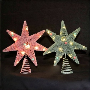 Decorazioni albero di natale luci al coperto alberi del villaggio casa festa tavolo stella ornamenti di natale di lusso - Product Image 6