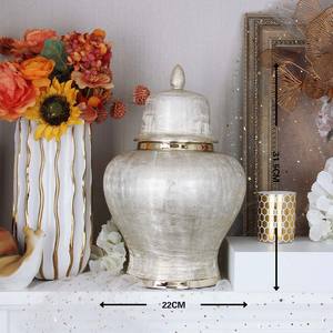 Vaso Decorativo Nordico J310, Ornamento in Ceramica Argentata per Composizioni Floreali, Produzione per Fiera di Canton - Product Image 6