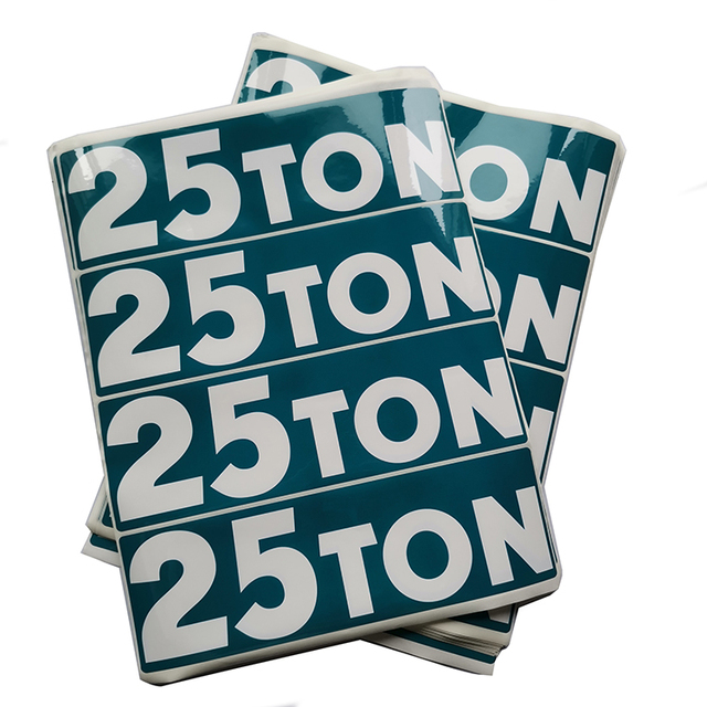 Custom Printing UV Resistance Fastness Engineering Machinery PET Panel Sticker, Outdoor Sunscreen Weatherproof Label