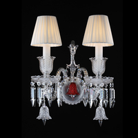 Lustre en cristal de luxe européen VH, hauteur réglable, pour plafond. Style moderne simple et luxueux, luminosité élevée, angle de faisceau de 360°, CRI