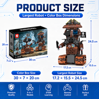 Juguete Educativo de Bloques de Construcción de Robots a Control Remoto para Distribuidores Escolares, Ensamblaje Multimodelo, Empaque Personalizado