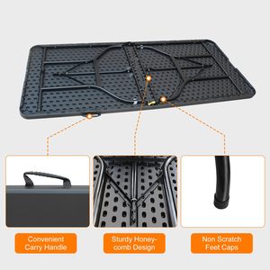 Outdoor and Indoor 180cm Folding Plastic <b>Table</b> with Metal Frame Promotion Item - Product Image 4