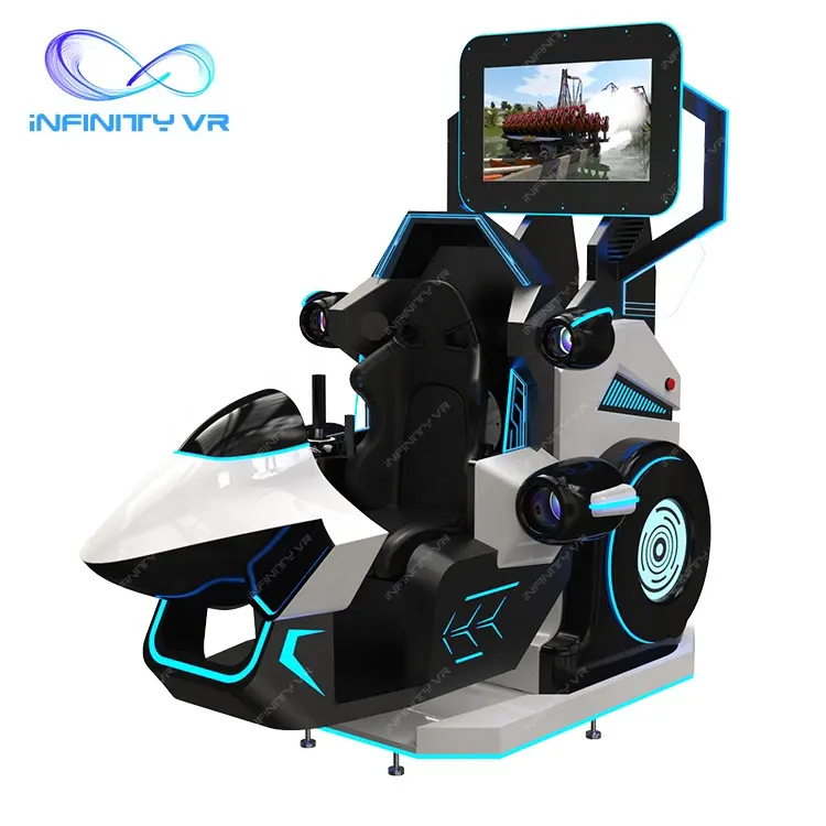 Desain baru mesin permainan Arcade 9D Vr roda balap mobil balap satu pemutar Vr terbang Kart Simulator mesin permainan Vr Simulator permainan