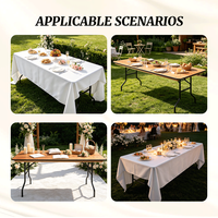 Table pliante rectangulaire en bois pour banquet, hôtel, restaurant, mariage, événement, restauration, salon professionnel, table pliable en contreplaqué