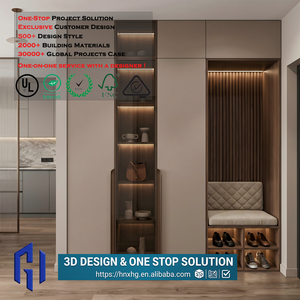 Armoire d'entrée moderne de luxe avec porte vitrée, éclairage LED, banc coussiné et <span class=keywords><strong>rangement</strong></span> pour chaussures – Offre spéciale HG - Product Image 1