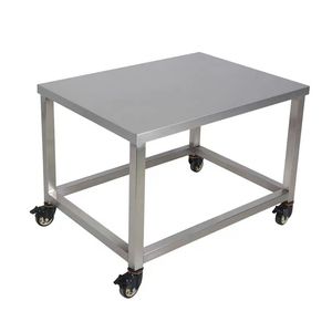 VICTORY KITCHEN 304 Mesa de trabajo de acero inoxidable con protector contra salpicaduras Mesa de centro de patas redondas para otros suministros de hotel y restaurante - Product Image 4