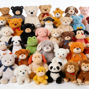 Giocattoli <span class=keywords><strong>di</strong></span> <span class=keywords><strong>Peluche</strong></span> Personalizzati OEM ODM, Morbidi e Carini a Forma <span class=keywords><strong>di</strong></span> Panda, Orsacchiotto, Pinguino, Maiale, Cane, Scimmia, <span class=keywords><strong>Leone</strong></span> per Bambini - Product Image 1