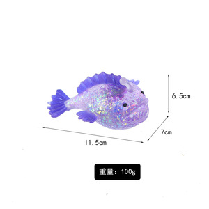 Anti-electric Shock Shark Squeeze Toy Maltose Gold Powder Simulated Small Shark PU & Silicone TPR <b>Material</b> for Adults - Product Image 6