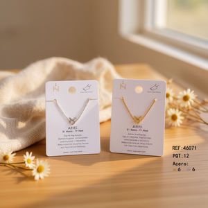 Tobillera de acero inoxidable con colgante de Aries para mujer, joyería del zodiaco - Product Image 3