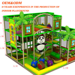 Équipement de terrain de jeu commercial de maternelle, ensemble de toboggans pour enfants, ensembles de terrain de jeu souple intérieur modulaire - Product Image 2