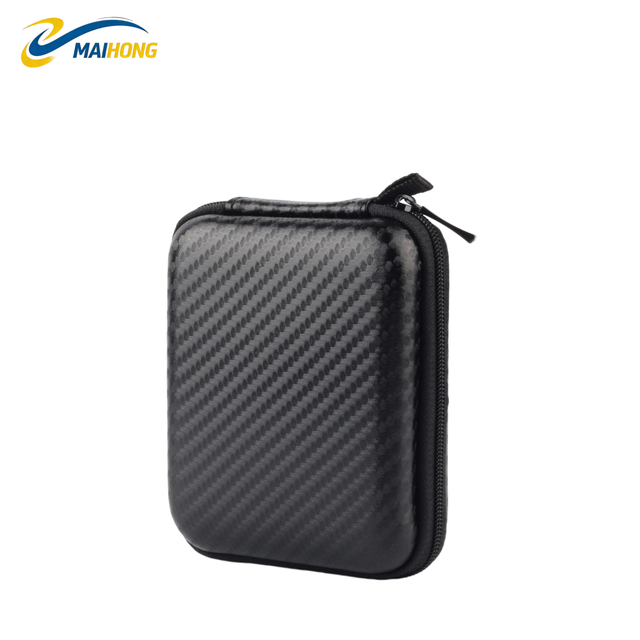 Carbon Fiber EVA for Eco-Friendly Zipper Closure Shockproof Waterproof Digital Accessory Bag Earphones Cables Power Bank