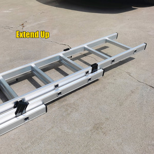 Sử dụng công nghiệp dài chiều dài di động và có thể gập lại 3 phần nhôm mở rộng thang - Product Image 4