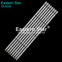 ES-605 (8 pièces, 6LEDs) K550WDC1 A2 2017-8-28 Bande de rétroéclairage LED pour téléviseur 55'' PHI 55PUT6002 LED BAR