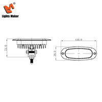Lampe de travail LED 6,0 pouces 12W avec boîtier blanc, puce CREE, étanche IP67K, faisceau large 800LM pour bateau et marine LML-3104