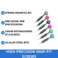 Outil de démontage E-FIXIT N6 pour iOS et Android, acier S2 ultra-résistant, tournevis pour la réparation du port de charge