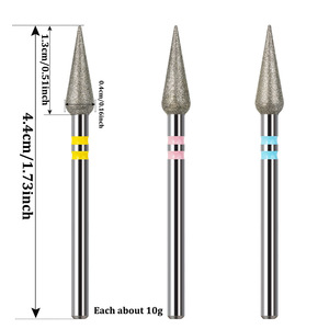 หัวเจียรเล็บแบบสอง<span class=keywords><strong>ด</strong></span>้าน <span class=keywords><strong>ส</strong></span>าม<span class=keywords><strong>ด</strong></span>้าน <span class=keywords><strong>ทรง</strong></span>เรียว แบบรัสเซีย พร้อมหัวเจียรสำหรับกำจัดหนังกำพร้า - Product Image 5