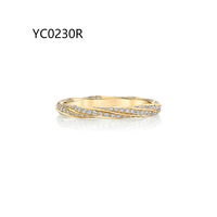 Bague de fiançailles intemporelle en argent sterling plaqué or 18 carats avec moissanite pour femme, sertie à griffes, design minimaliste pour le quotidien
