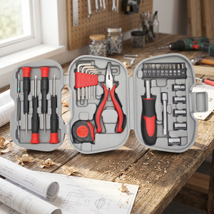 Mini Popular 31 Piece Home <b>DIY</b> Repair Tool <b>Kit</b> with Tool Box OEM Support Promotion Tool <b>Kit</b> - Product Image 3