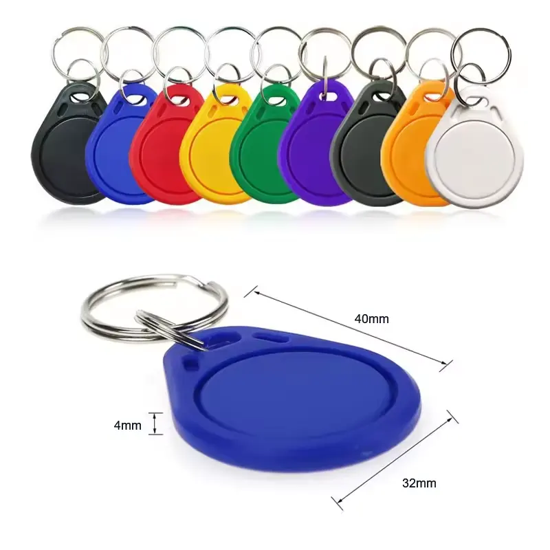 Erişim kontrolü Abs plastik Keyfob spor otel anahtarlık 125khz/13.56mhz Rfid anahtar etiketi Rfid erişim etiketi akıllı anahtarlık