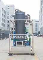 SINDEICE 5T 6T Machine à glace à tube de qualité alimentaire SUS304 Machine à tubes de fabrication de glace avec pompe à moteur à compresseur-Conservation fraîche pour la restauration