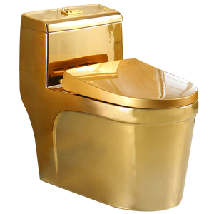Оптовая продажа, роскошный золотой керамический унитаз - Product Image 3